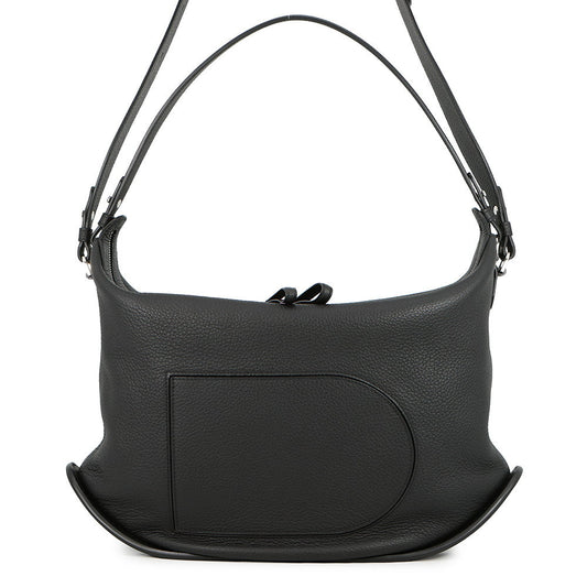Delvaux Bread Swing Shoulder Bag BlackAA0694AQY099ZPA Soft Grain Leather Size XL