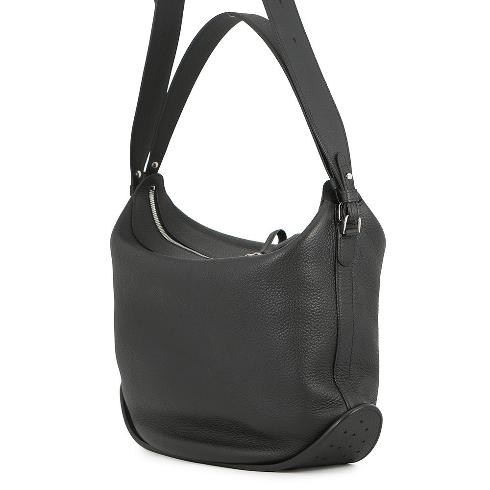 Delvaux Bread Swing Shoulder Bag BlackAA0694AQY099ZPA Soft Grain Leather Size XL