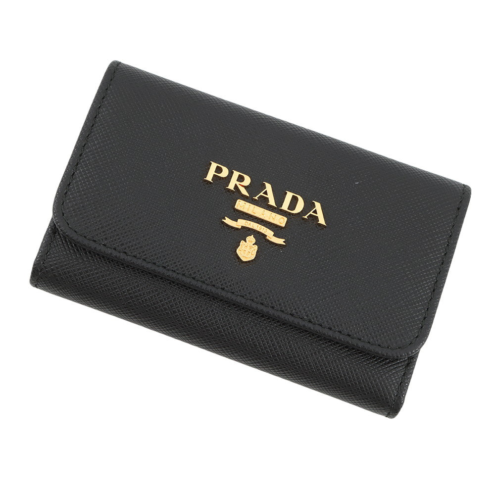 PRADA Multicolor 4-Key Case Black/Hibiscus1PG004_ZLP_F061H Saffiano LeatherLeather