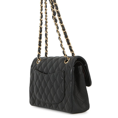 CHANEL Classic Matelasse Double Chain Shoulder Bag BlackA01113-Y01295-94305 Lambskin Size 23