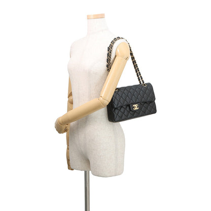 CHANEL Classic Matelasse Double Chain Shoulder Bag BlackA01113-Y01295-94305 Lambskin Size 23