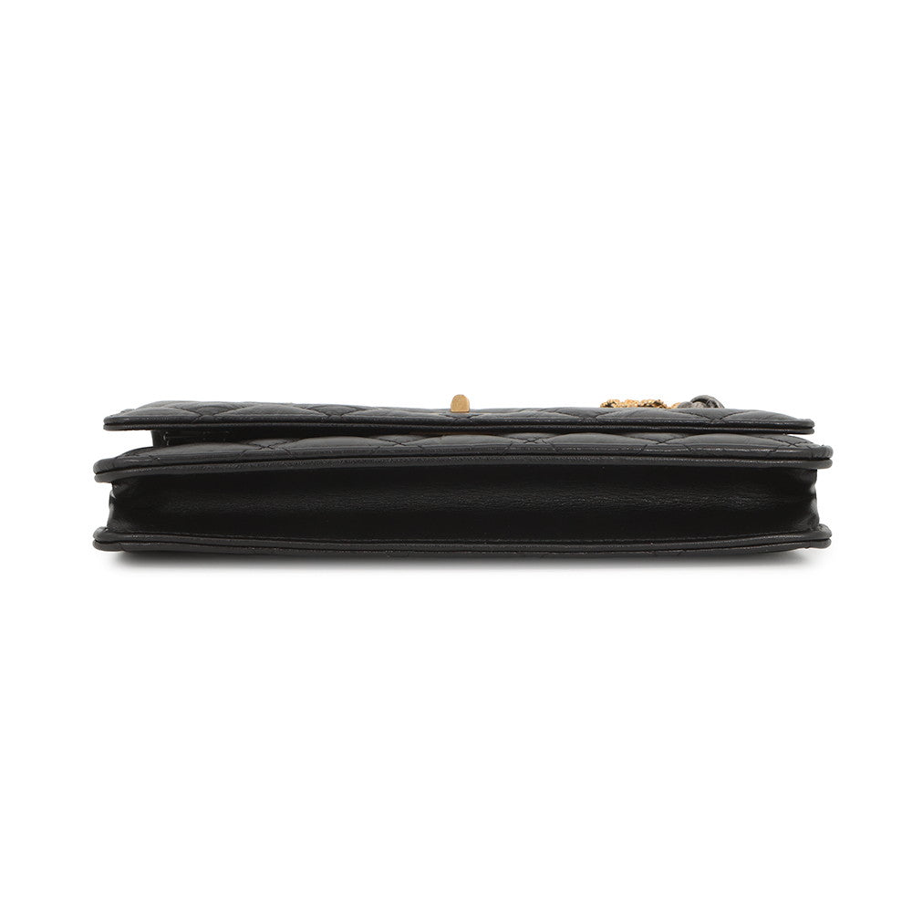 CHANEL 2.55 Icon Chain Wallet BlackA80834 Vintage Calf Leather