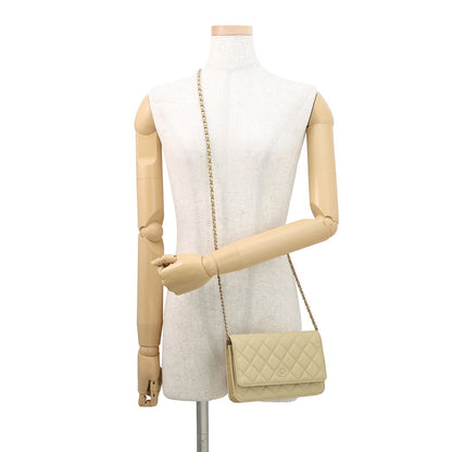 CHANEL Matelasse Classic Chain Wallet YellowBeigeAP0250 Caviar Leather