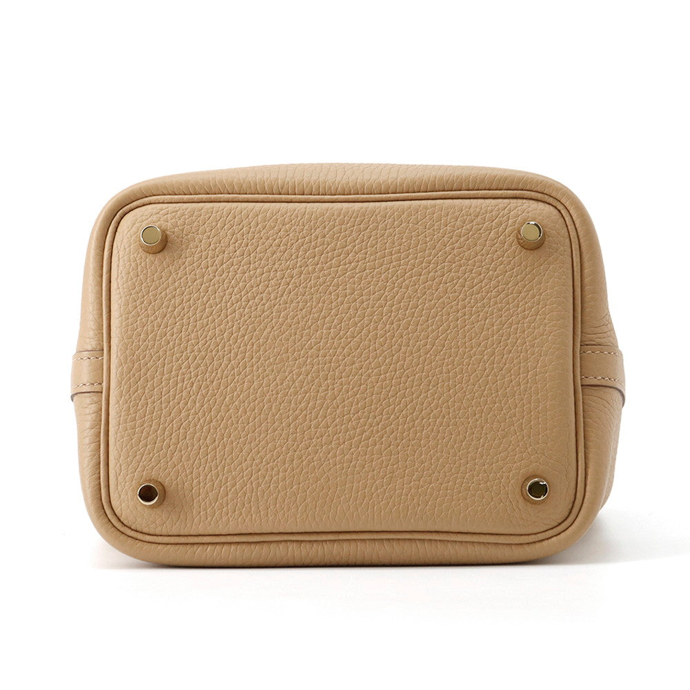 HERMES Picotin Lock Biscuit Taurillon Clemence Size PM