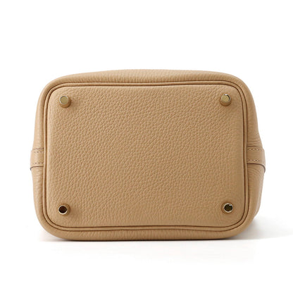 HERMES Picotin Lock Biscuit Taurillon Clemence Size PM