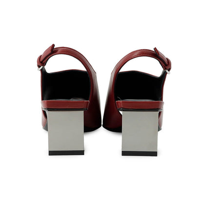 HERMES Sandals 《Marly》 45 Rouge HH261097Z Nappa Size 36.5