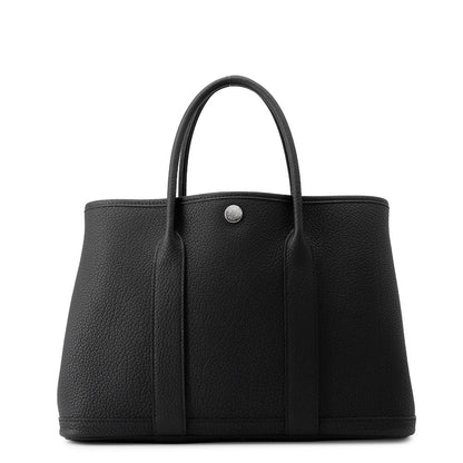 HERMES Garden Party Black Negonda Leather Size TPM