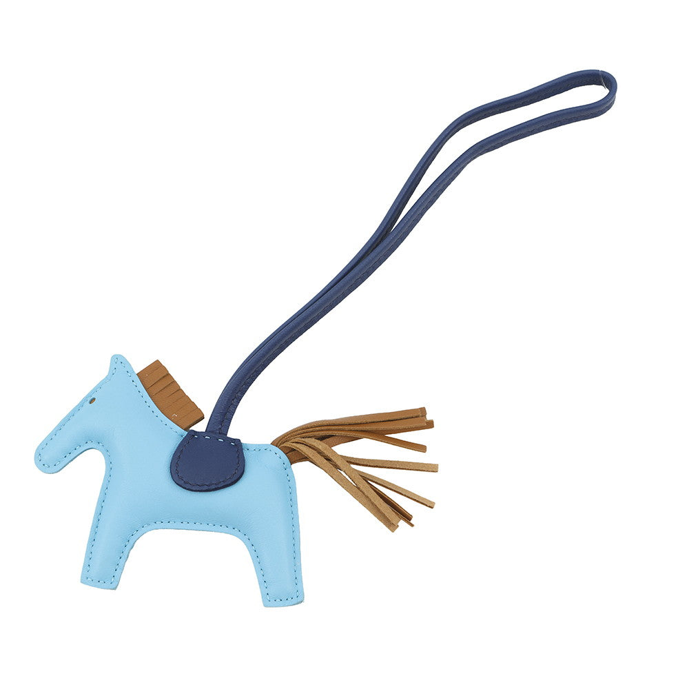 HERMES Rodeo Celeste/Blue de Malte/Kraft Lambskin Size PM