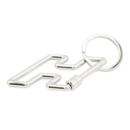 HERMES H to Speed Key Ring Bag Charm SilverH077245 Metal