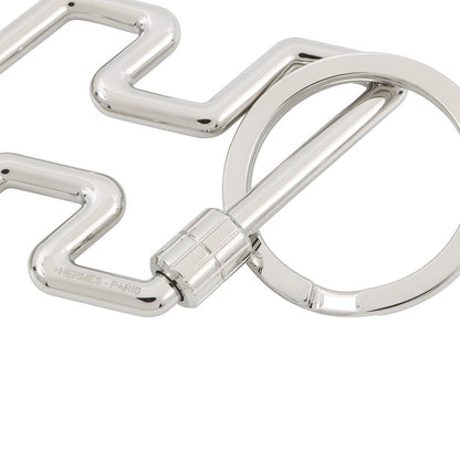 HERMES H to Speed Key Ring Bag Charm SilverH077245 Metal