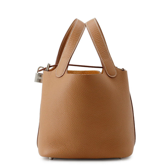 HERMES Picotin Lock Gold Taurillon Clemence Size PM