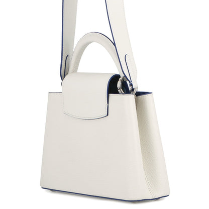LOUIS VUITTON Capucines BB White/BlueM20828 Taurillon Leather