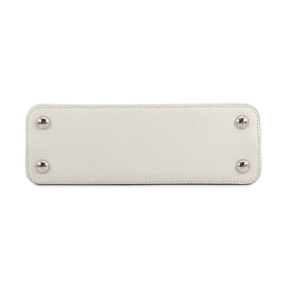 LOUIS VUITTON Capucines BB White/BlueM20828 Taurillon Leather