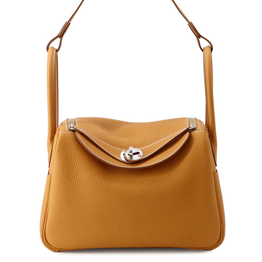 HERMES Lindy Natural Sable Taurillon Clemence Size 26