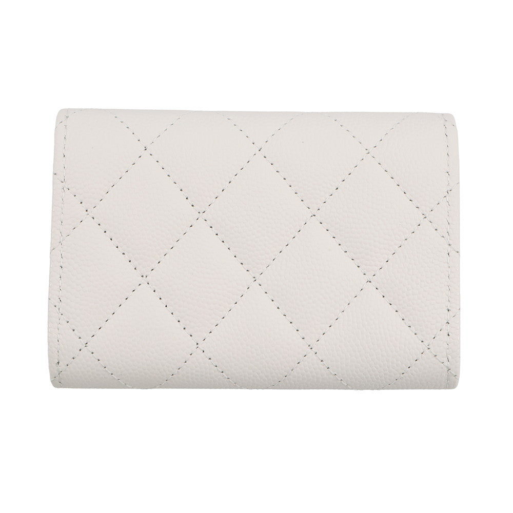 CHANEL Matelasse small wallet WhiteAP4564 Caviar Leather