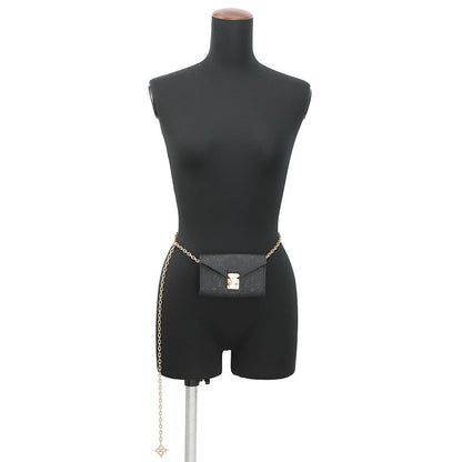 LOUIS VUITTON Belt・Pochette Metis NoirM4717Z Monogram Empreinte Leather