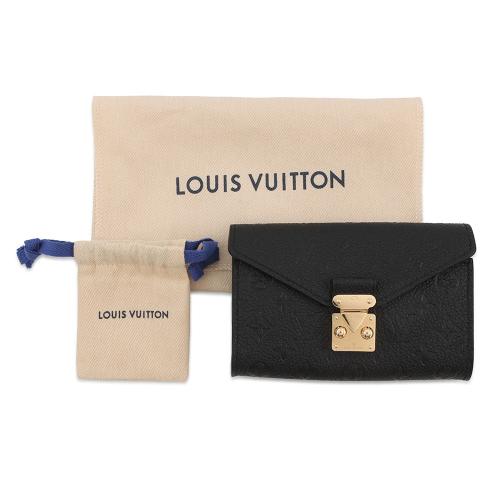 LOUIS VUITTON Belt・Pochette Metis NoirM4717Z Monogram Empreinte Leather