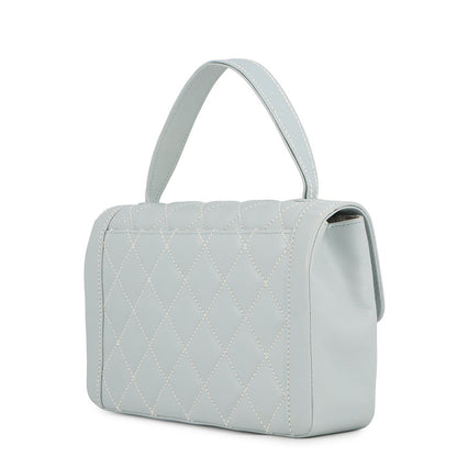 CHANEL Wild Stitch Matelasse Handbag Light Blue Lambskin