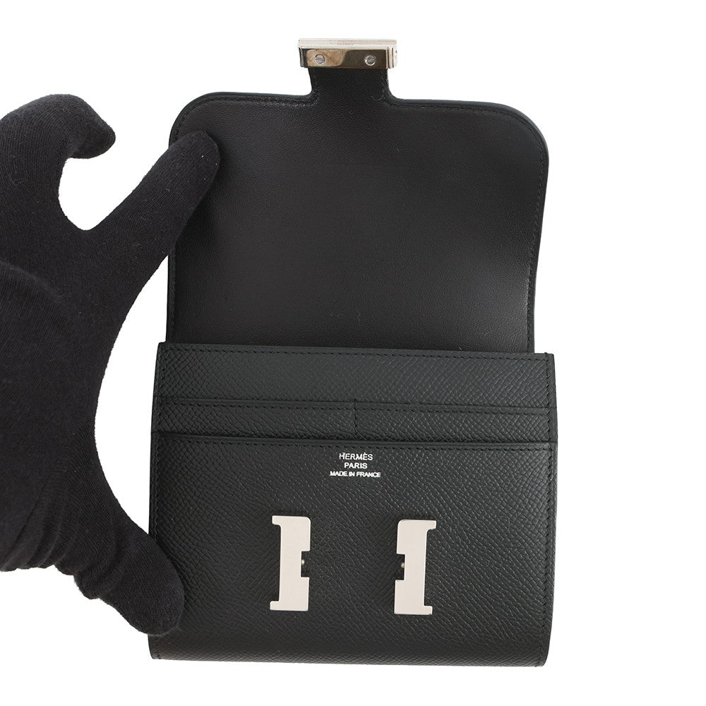 HERMES Constance compact Black Epsom