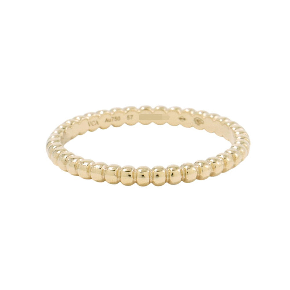 Van Cleef & Arpels Perlée GoldPearl Ring Size Small/57/#17VCARPJMG57/VCARPJMG00 18K Yellow Gold