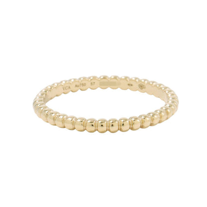 Van Cleef & Arpels Perlée GoldPearl Ring Size Small/57/#17VCARPJMG57/VCARPJMG00 18K Yellow Gold