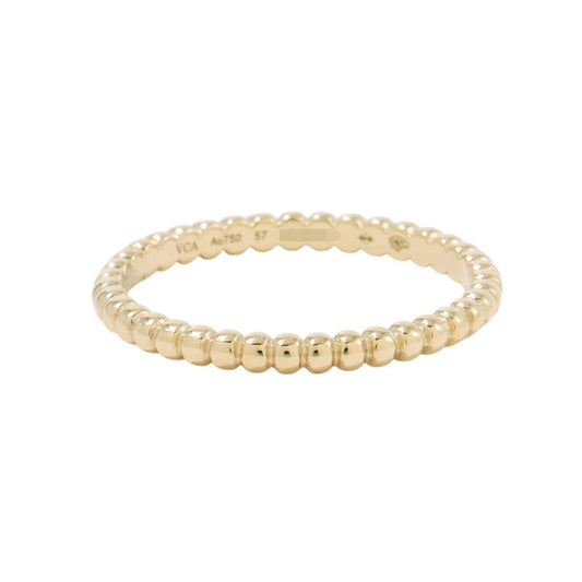 Van Cleef & Arpels Perlée GoldPearl Ring Size Small/57/#17VCARPJMG57/VCARPJMG00 18K Yellow Gold