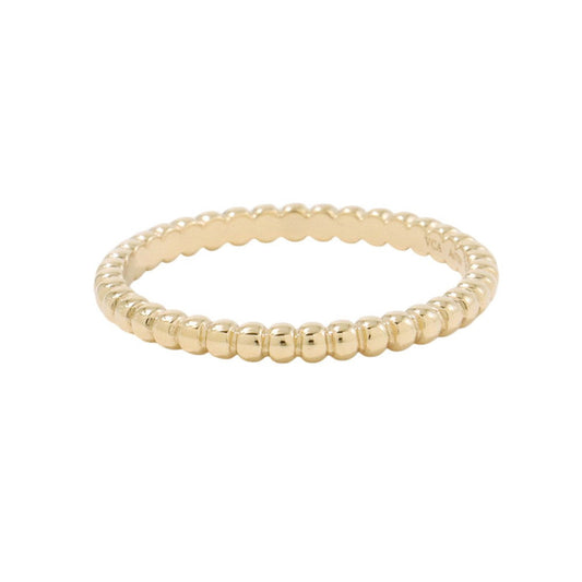 Van Cleef & Arpels Perlée GoldPearl Ring Size Small/57/#17VCARPJMG57/VCARPJMG00 18K Yellow Gold