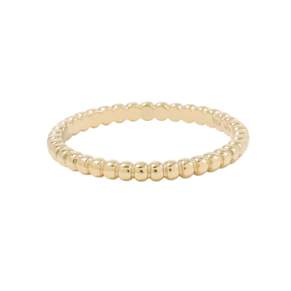 Van Cleef & Arpels Perlée GoldPearl Ring Size Small/57/#17VCARPJMG57/VCARPJMG00 18K Yellow Gold