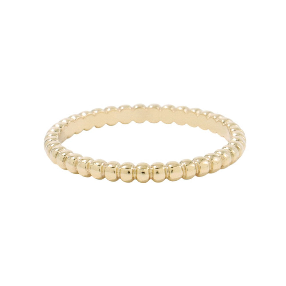 Van Cleef & Arpels Perlée GoldPearl Ring Size Small/57/#17VCARPJMG57/VCARPJMG00 18K Yellow Gold
