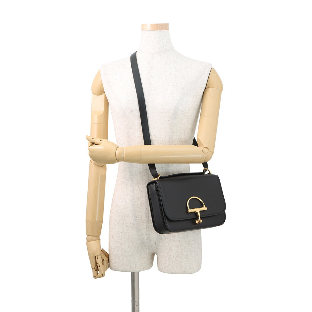 GUCCI Siena Shoulder Bag Black846705 486628 Leather