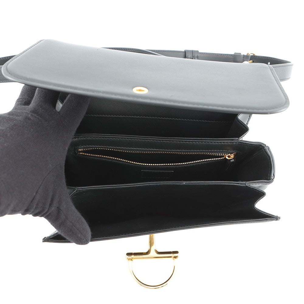 GUCCI Siena Shoulder Bag Black846705 486628 Leather