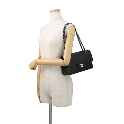 CHANEL Matelasse W Flap ChainShoulder Bag BlackA01112 Lambskin Size 25