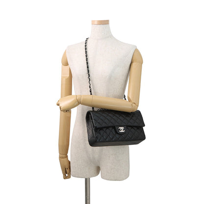 CHANEL Matelasse W Flap ChainShoulder Bag BlackA01112 Lambskin Size 25