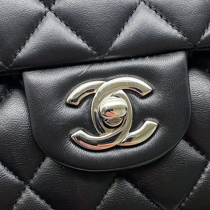 CHANEL Matelasse W Flap ChainShoulder Bag BlackA01112 Lambskin Size 25