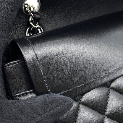 CHANEL Matelasse W Flap ChainShoulder Bag BlackA01112 Lambskin Size 25
