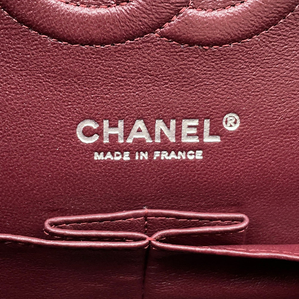 CHANEL Matelasse W Flap ChainShoulder Bag BlackA01112 Lambskin Size 25