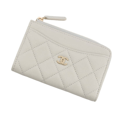 CHANEL Timeless Classics Fragment Case Light GrayAP3179 Caviar Leather