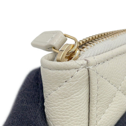 CHANEL Timeless Classics Fragment Case Light GrayAP3179 Caviar Leather