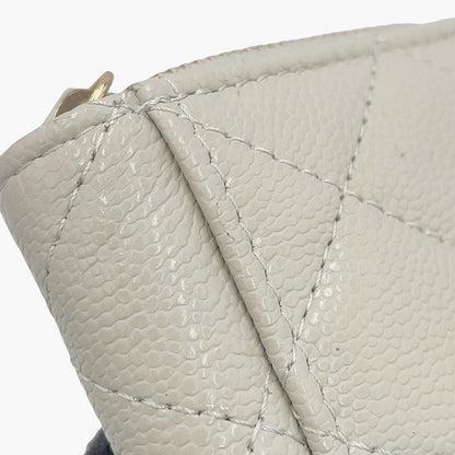 CHANEL Timeless Classics Fragment Case Light GrayAP3179 Caviar Leather
