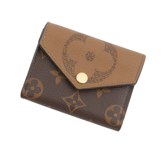 LOUIS VUITTON Portefeuille Zoe NoirM80725 Monogram/Monogram Reverse Canvas