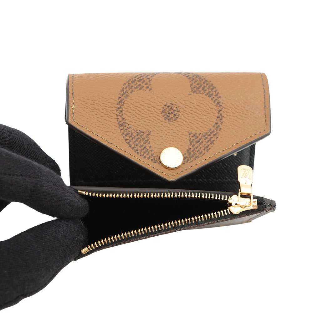 LOUIS VUITTON Portefeuille Zoe NoirM80725 Monogram/Monogram Reverse Canvas