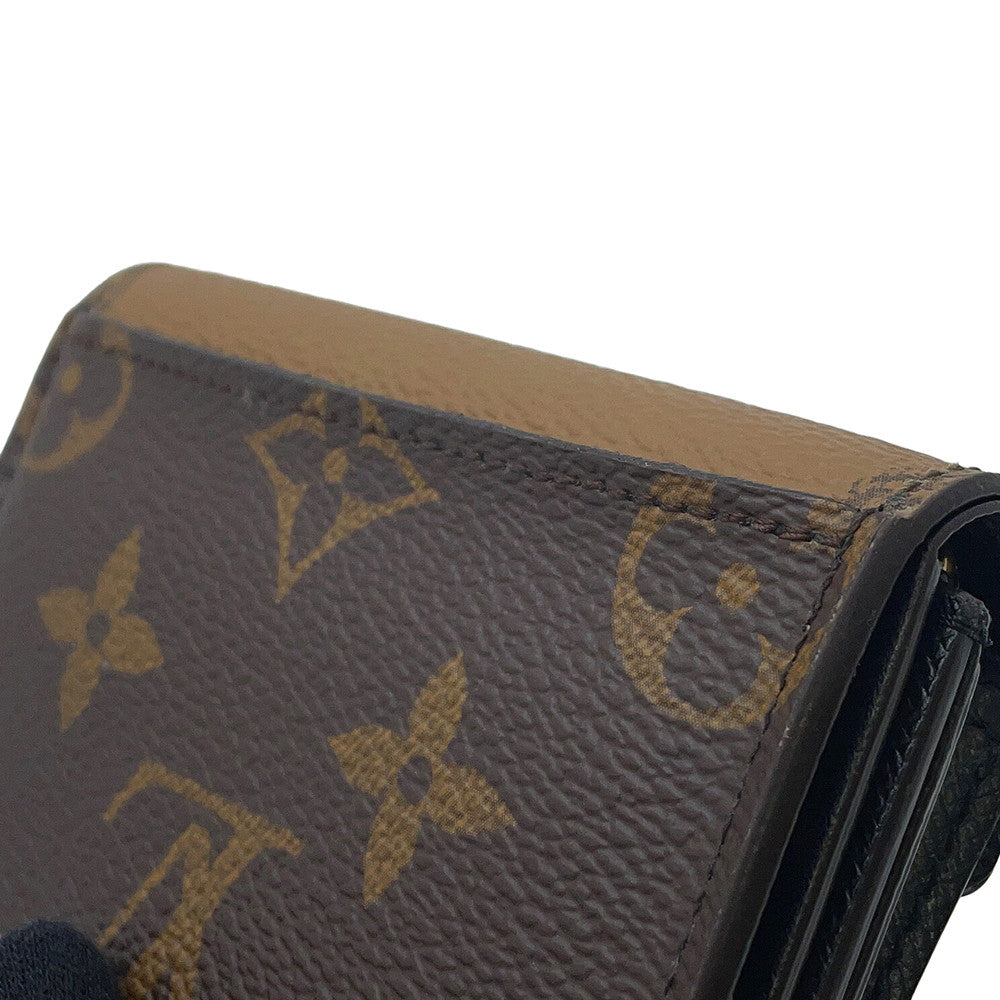 LOUIS VUITTON Portefeuille Zoe NoirM80725 Monogram/Monogram Reverse Canvas