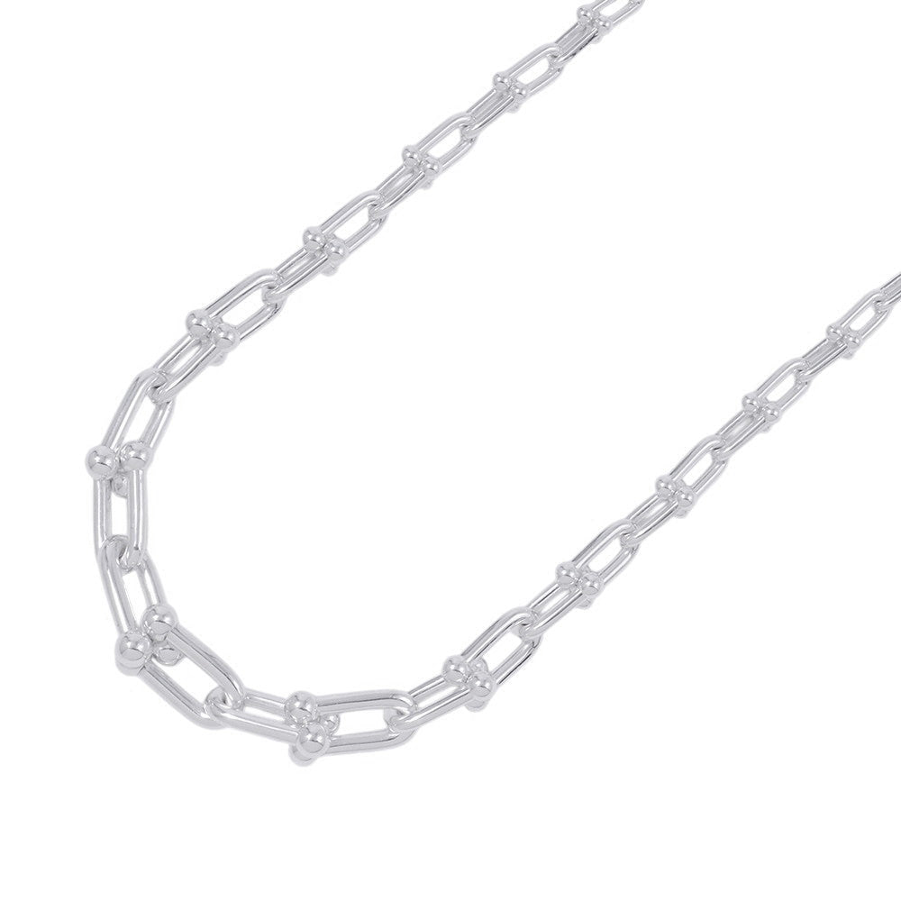 TIFFANY&Co. Hardware Graduated Link Necklace Size 18in60153092 SV925