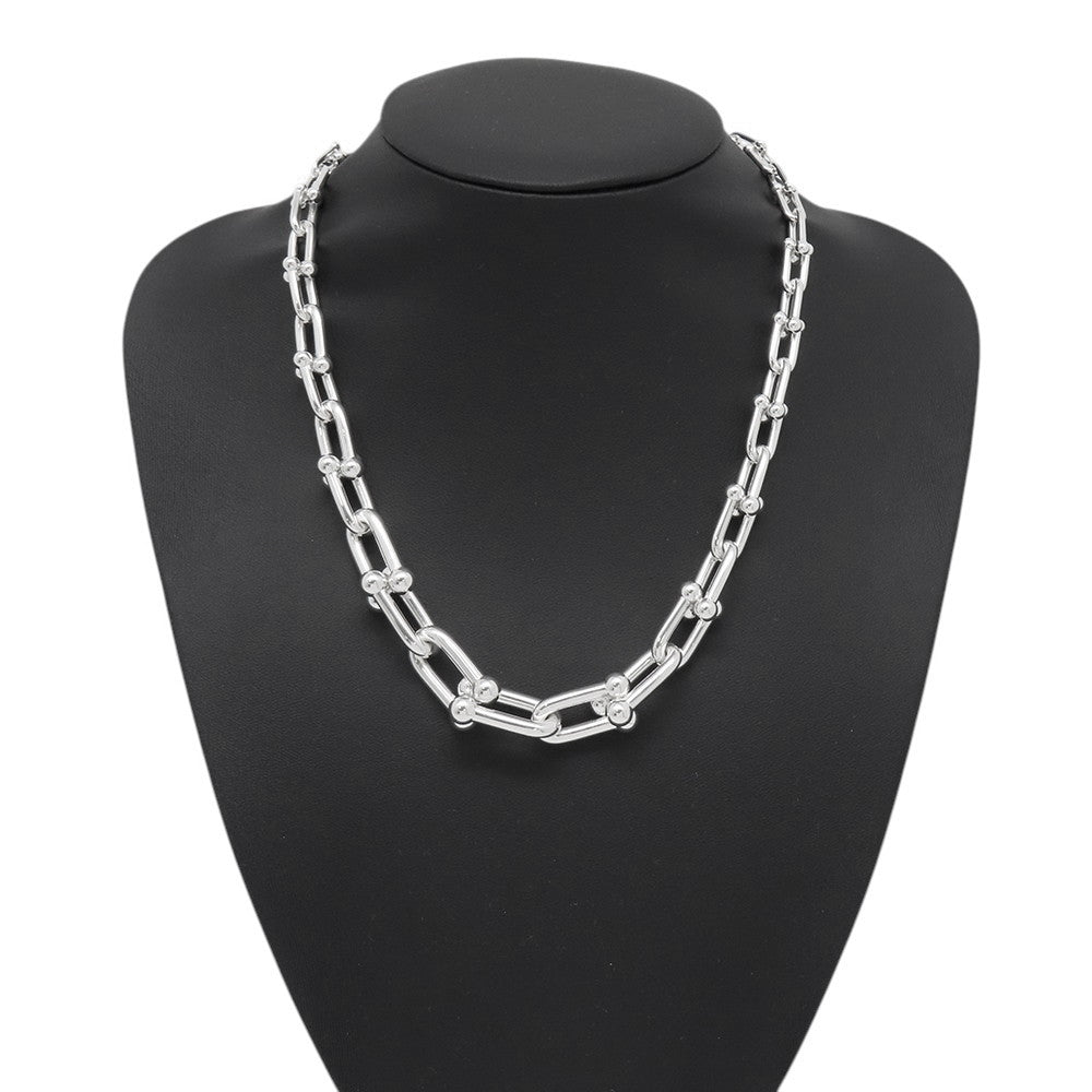 TIFFANY&Co. Hardware Graduated Link Necklace Size 18in60153092 SV925