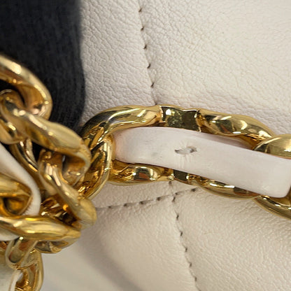 CHANEL Mini Matelasse Handle WhiteAS3450 Calf Leather