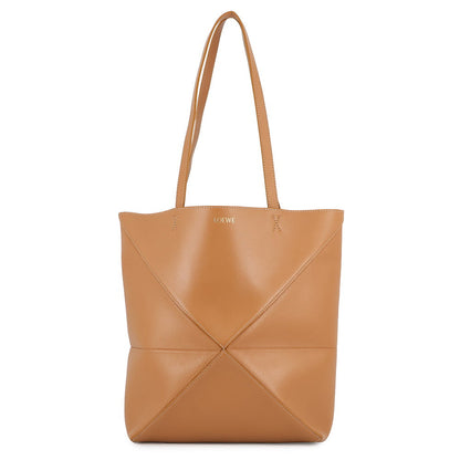 LOEWE puzzle fold tote warm dessertA657G50X01 Shiny Calf Leather Size Medium