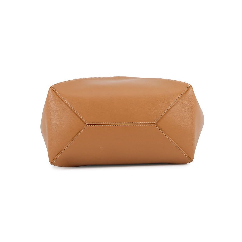 LOEWE puzzle fold tote warm dessertA657G50X01 Shiny Calf Leather Size Medium