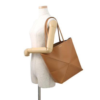 LOEWE puzzle fold tote warm dessertA657G50X01 Shiny Calf Leather Size Medium