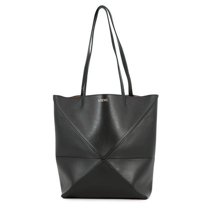 LOEWE puzzle fold tote BlackA657G50X01 Shiny Calf Leather Size Medium