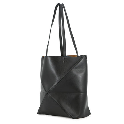 LOEWE puzzle fold tote BlackA657G50X01 Shiny Calf Leather Size Medium